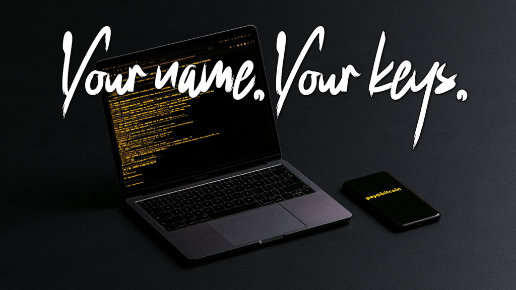 YOUR NAME YOUR KEYS SPACES PROTOCOL ON BITCOIN